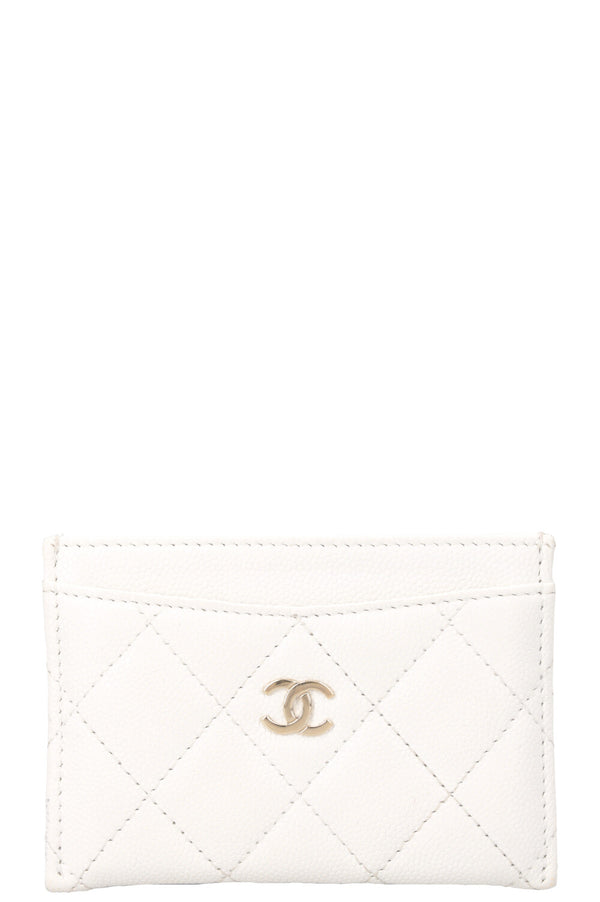 CHANEL Classic Card Holder Caviar White