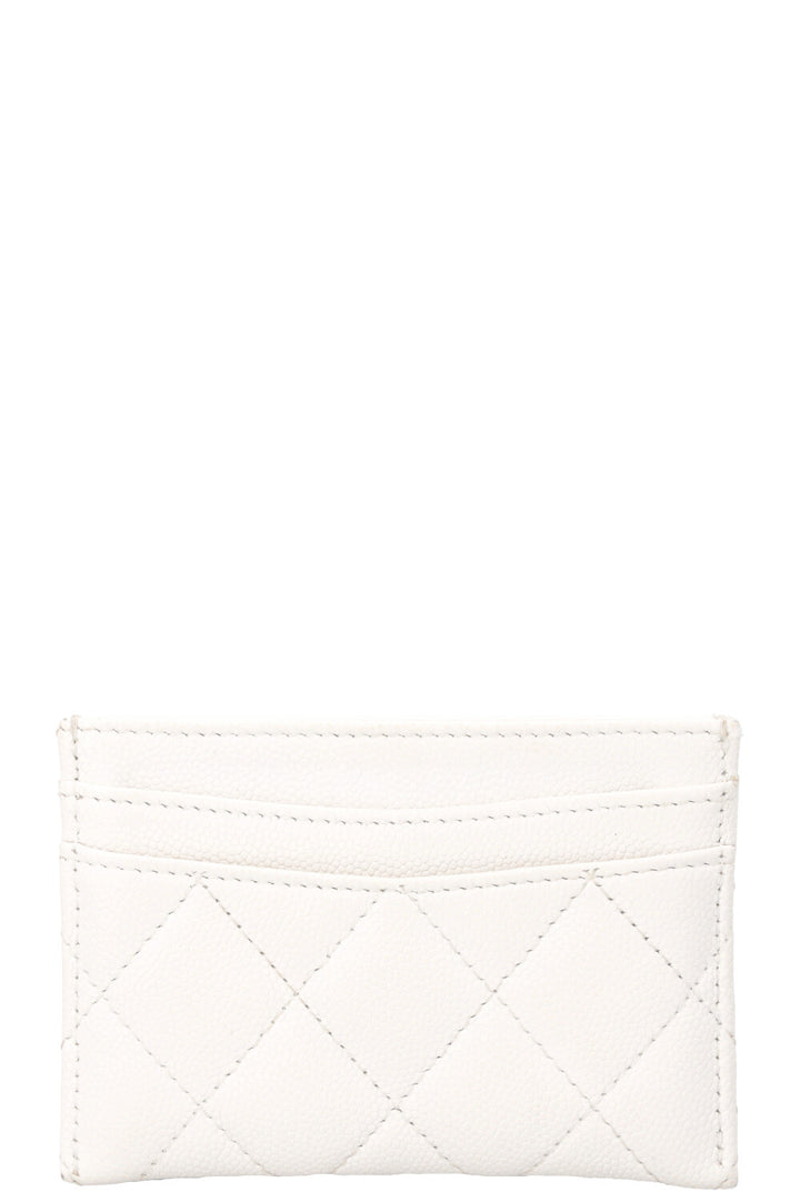 CHANEL Classic Card Holder Caviar White