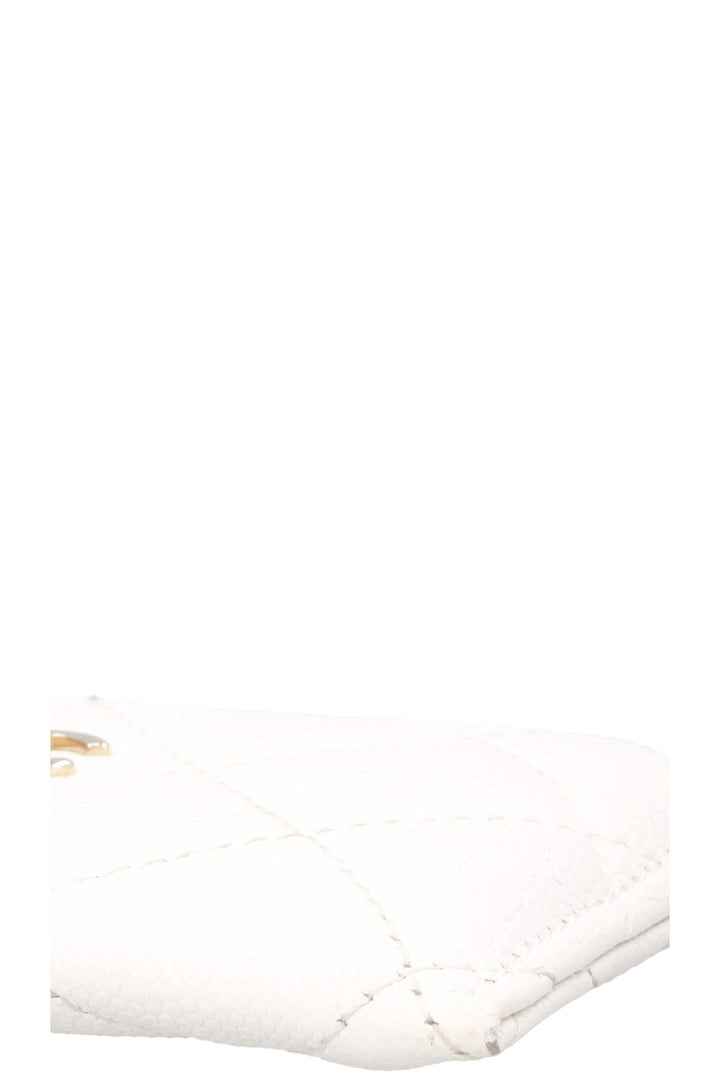 CHANEL Classic Card Holder Caviar White
