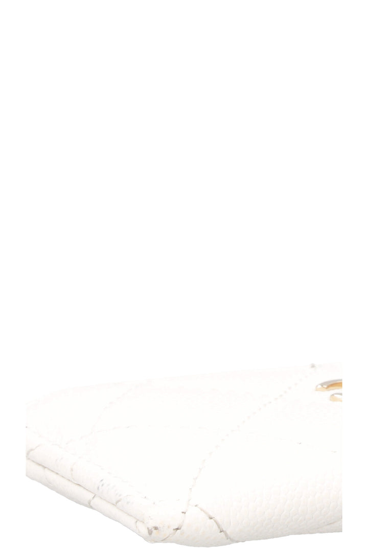 CHANEL Classic Card Holder Caviar White