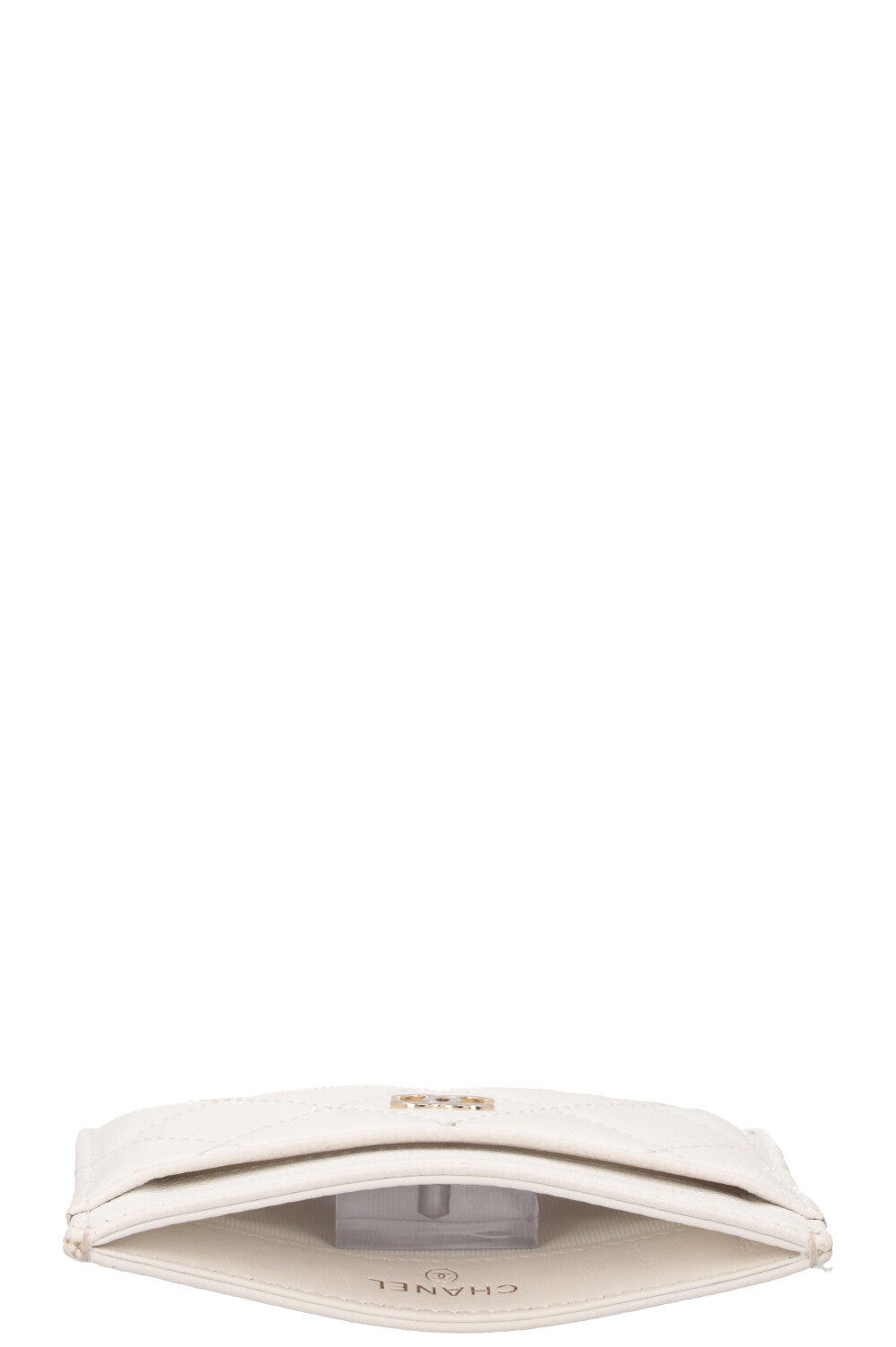 CHANEL Classic Card Holder Caviar White
