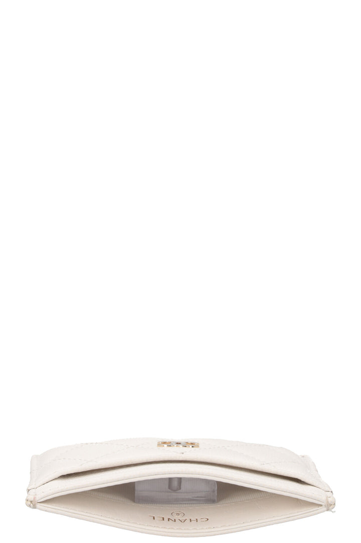 CHANEL Classic Card Holder Caviar White
