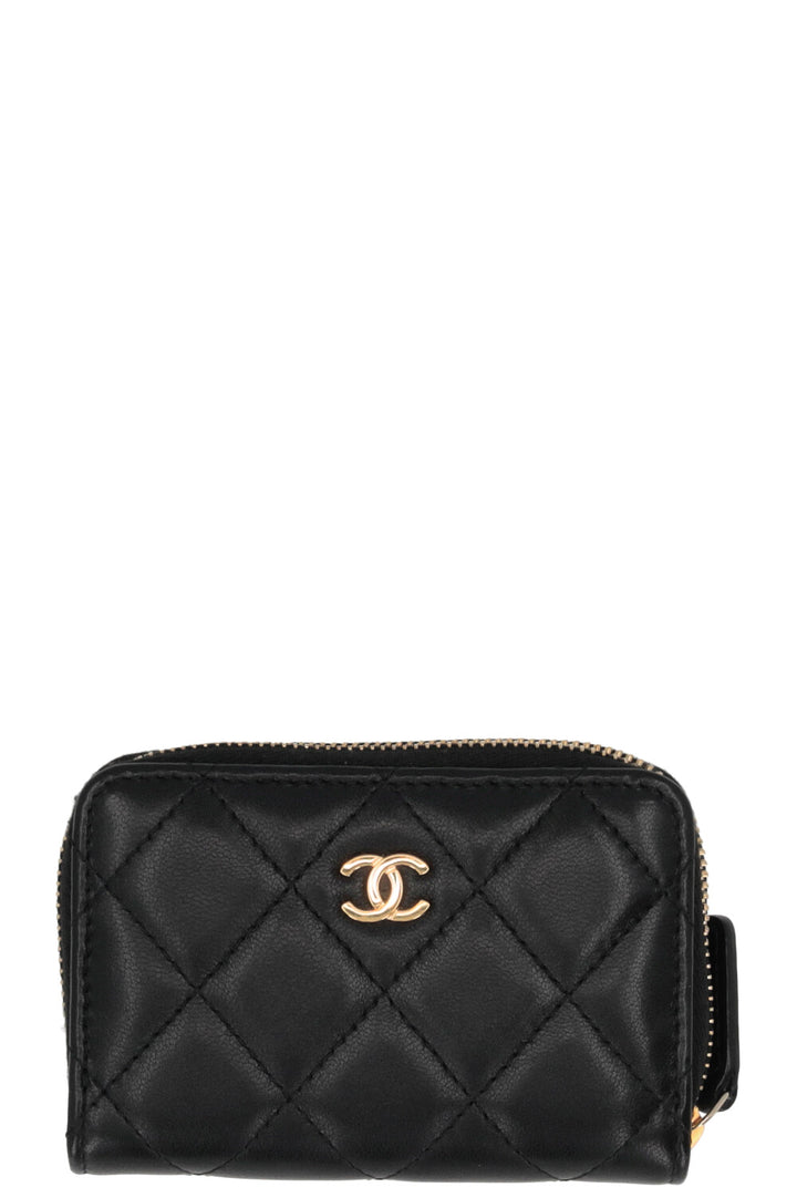 CHANEL Classic Zippy Wallet Leather Black
