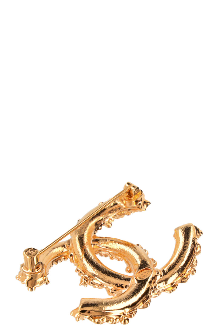 CHANEL Seashell CC Brooch Gold