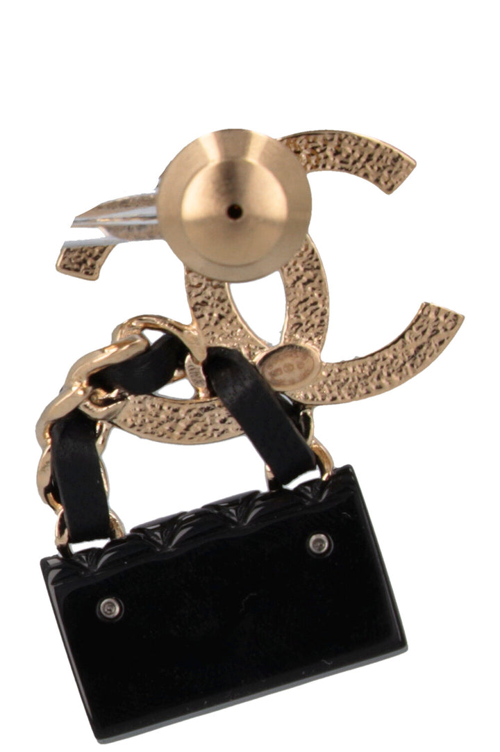Épingle à sac CHANEL CC Champagne Or Noir