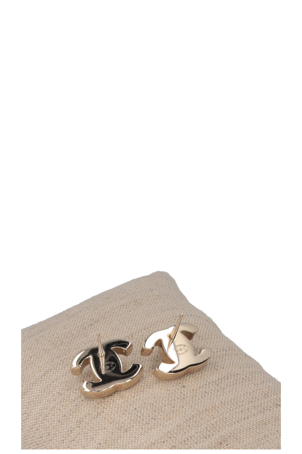Boucles d'oreilles CHANEL CC Lock Champagne Or