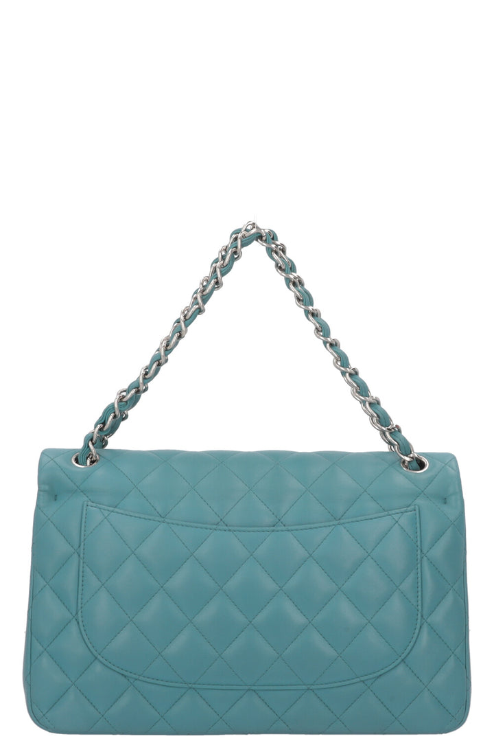 CHANEL Large Double Flap Blue