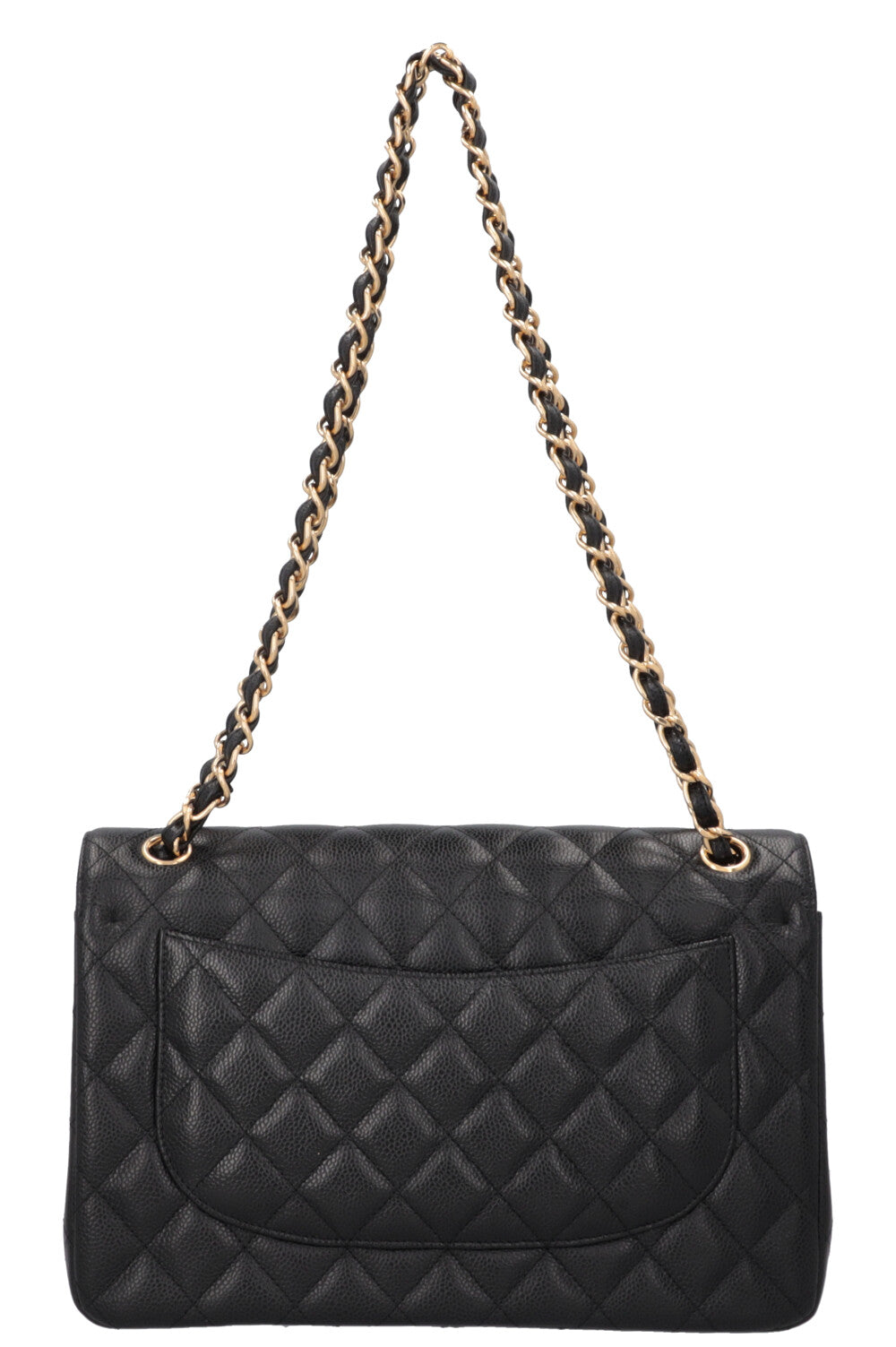 CHANEL Double Rabat Grand Caviar Noir
