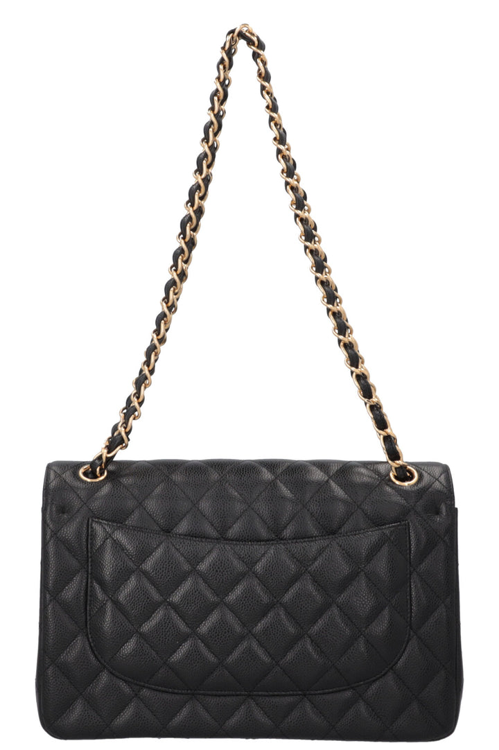 CHANEL Double Rabat Grand Caviar Noir