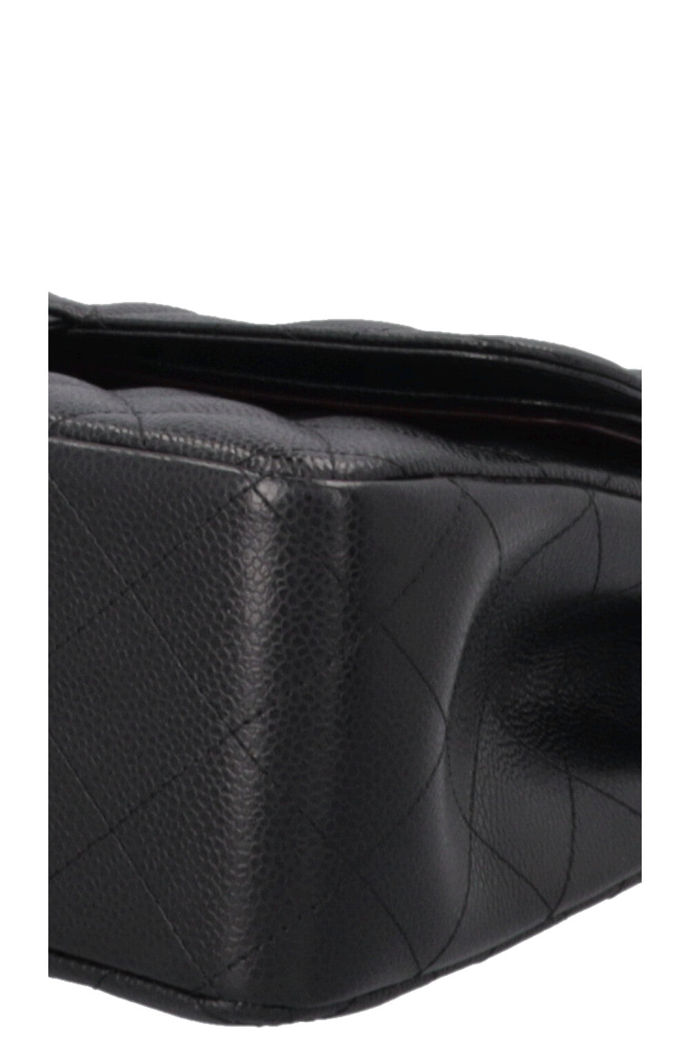 CHANEL Double Rabat Grand Caviar Noir
