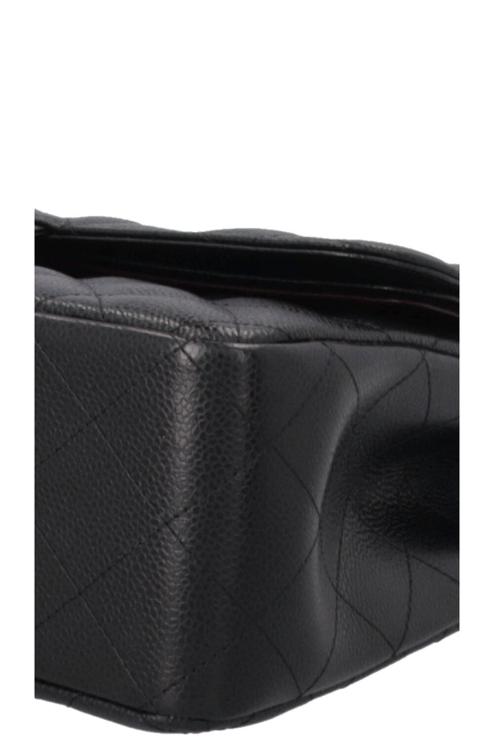 CHANEL Double Rabat Grand Caviar Noir