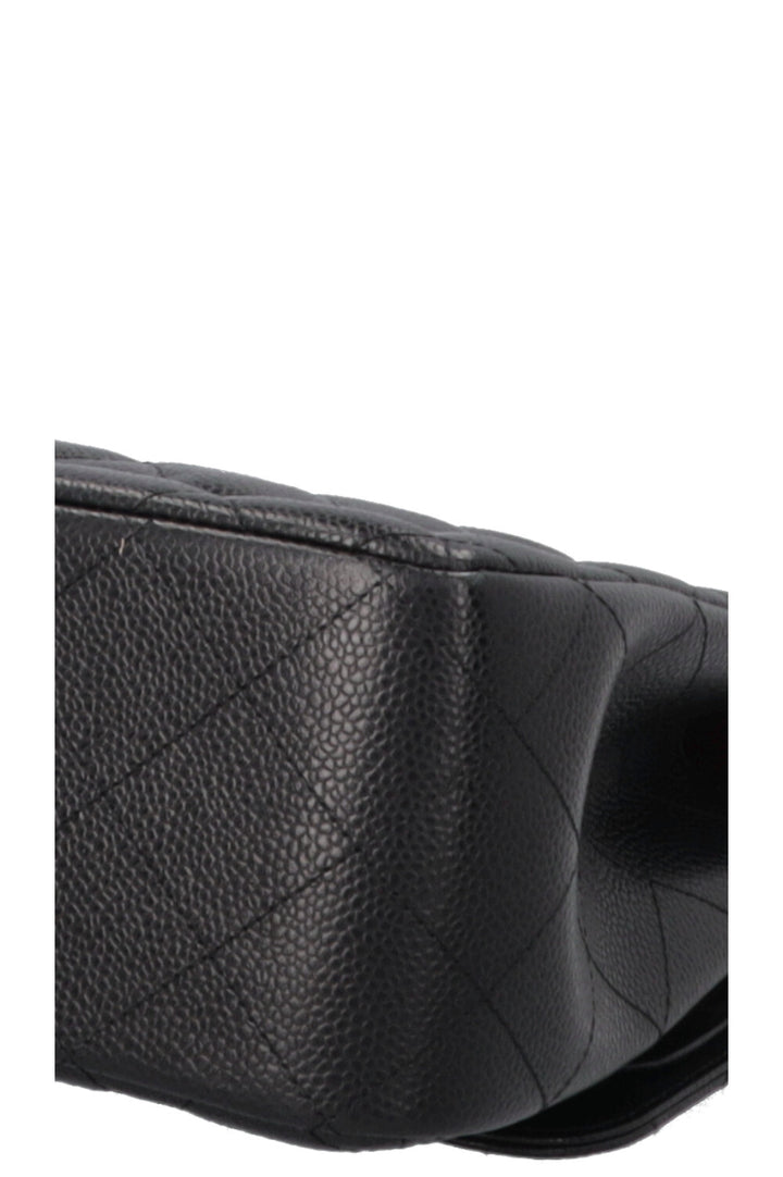 CHANEL Double Rabat Grand Caviar Noir