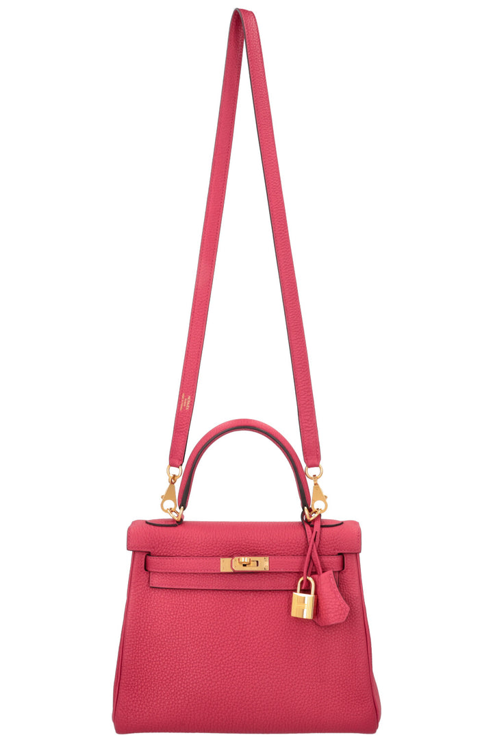 HERMÈS Kelly 25 Retourne Togo Framboise