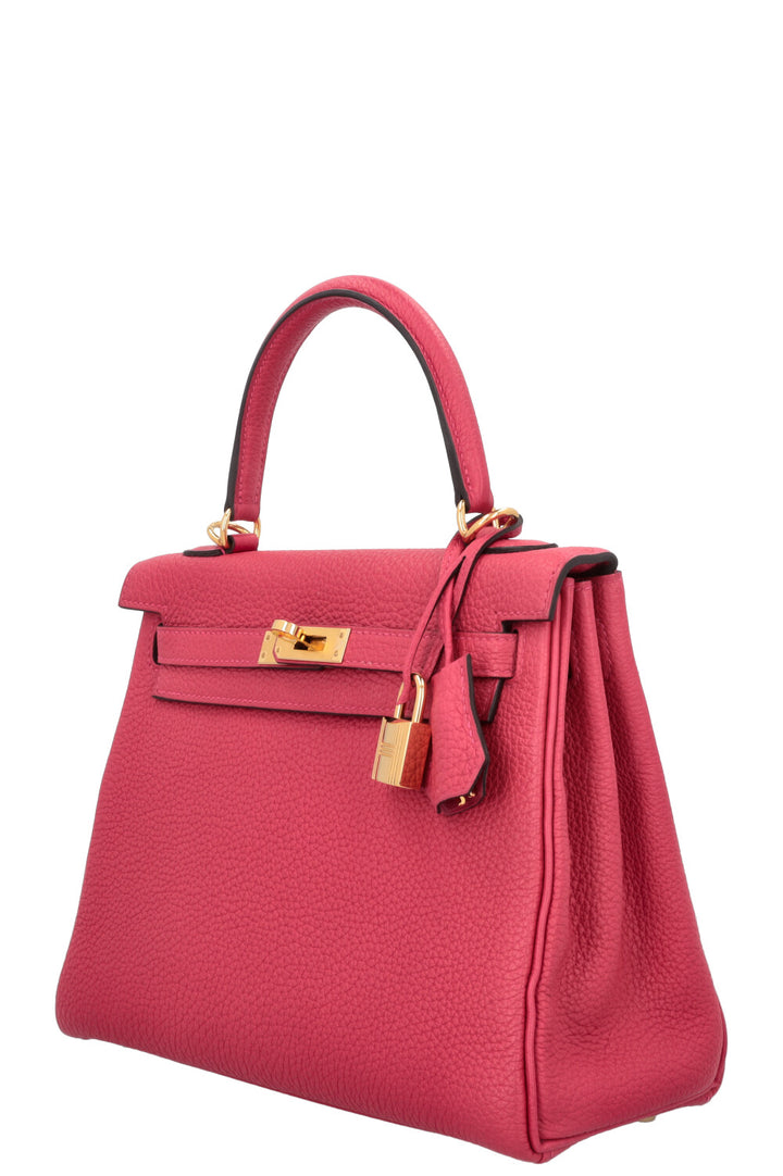 HERMÈS Kelly 25 Retourne Togo Framboise