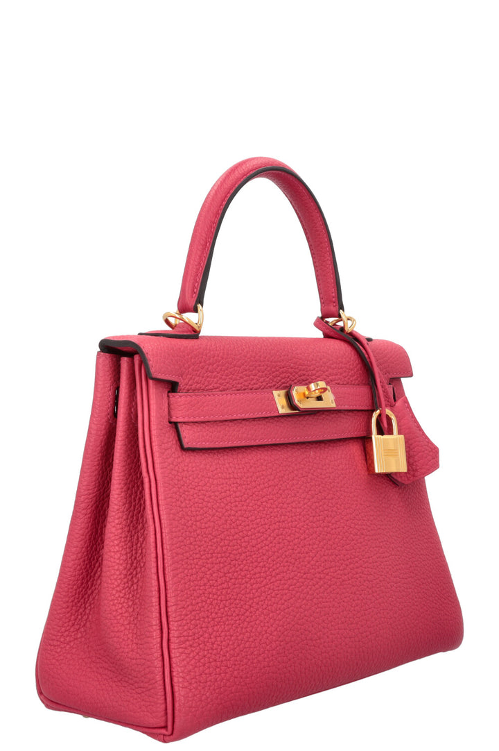 HERMÈS Kelly 25 Retourne Togo Framboise