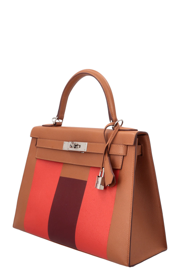 HERMÈS Kelly 28 Sellier Kellygraphie Lettre H Epsom Gold