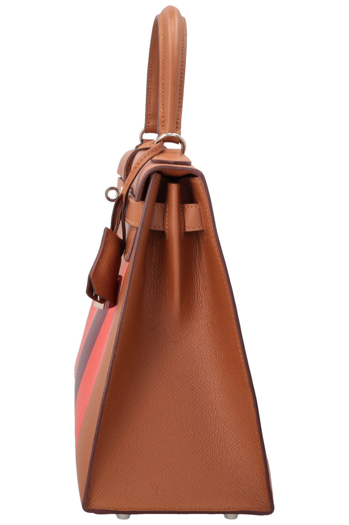 HERMÈS Kelly 28 Sellier Kellygraphie Lettre H Epsom Gold