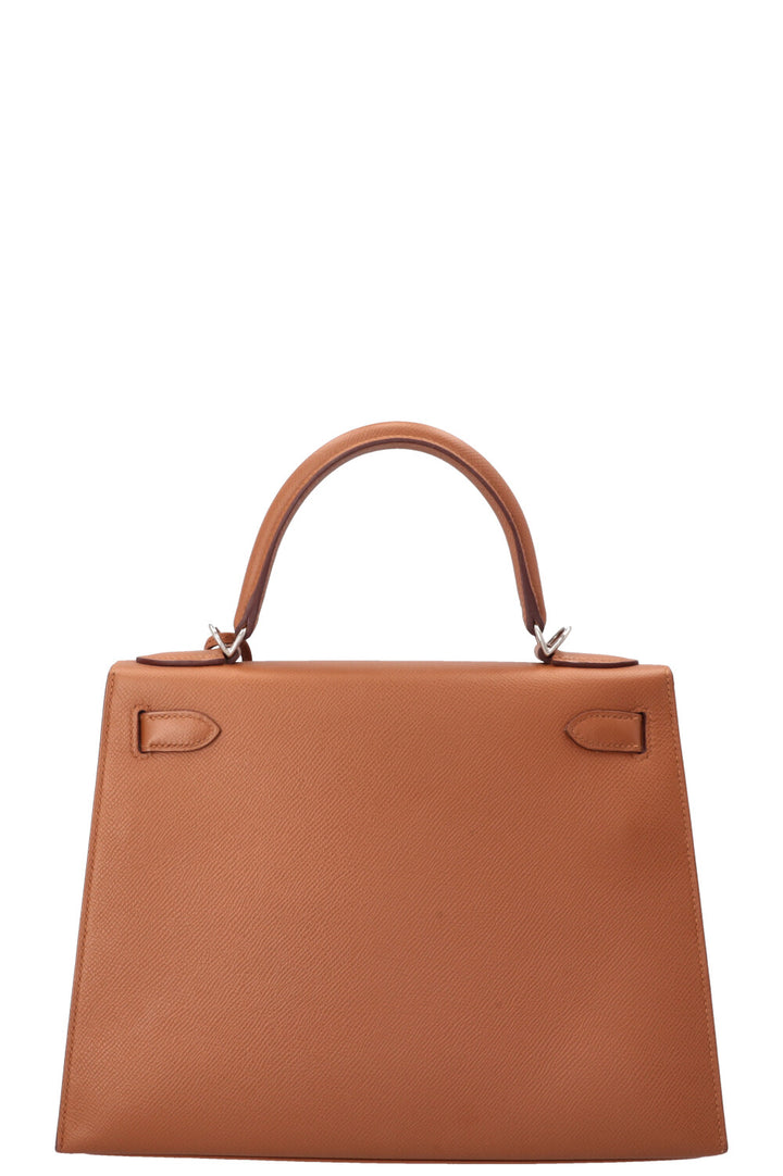 HERMÈS Kelly 28 Sellier Kellygraphie Lettre H Epsom Gold
