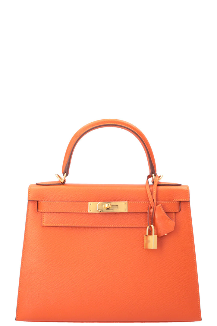 HERMÈS Kelly 28 Sellier Epsom Fire