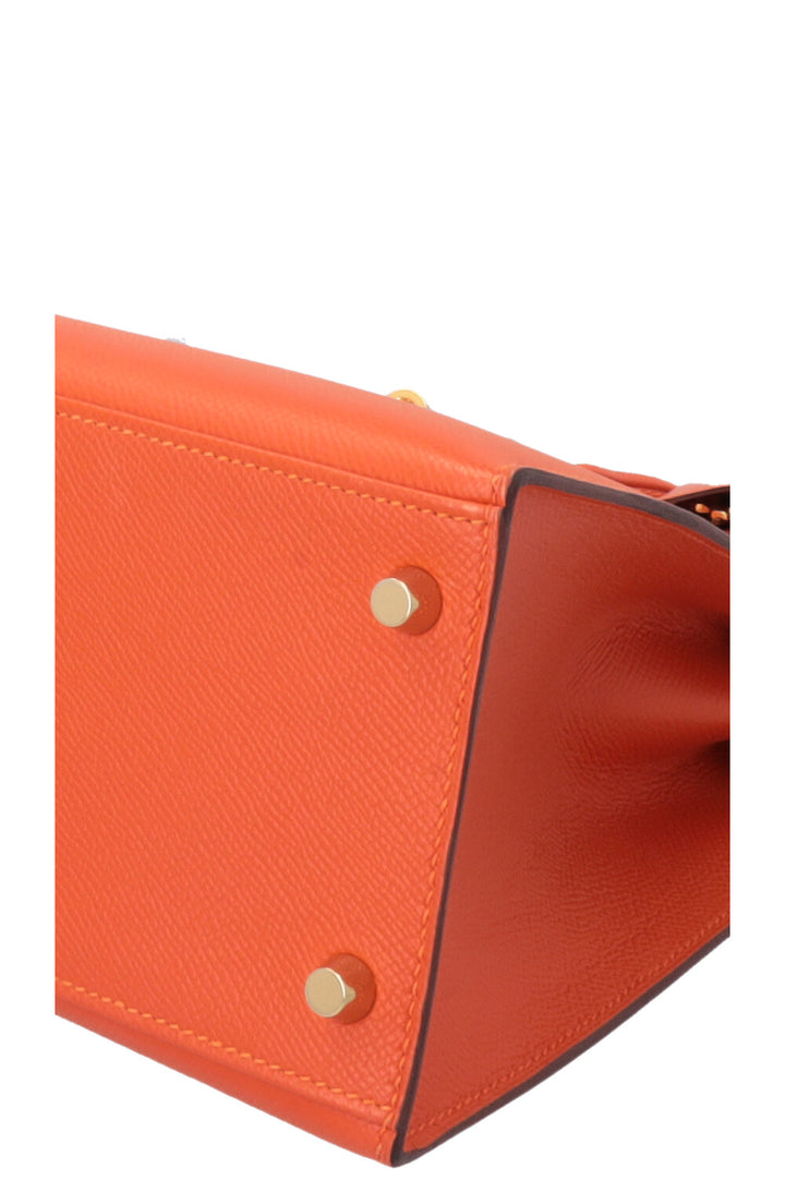 HERMÈS Kelly 28 Sellier Epsom Fire