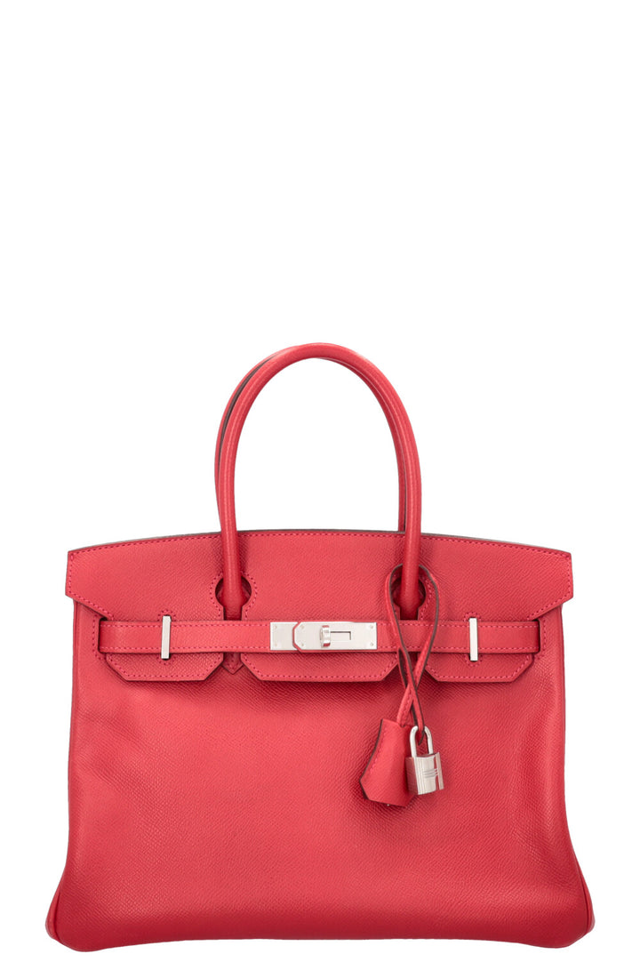 HERMÈS Birkin 30 Retourne Epsom Rouge Casaque