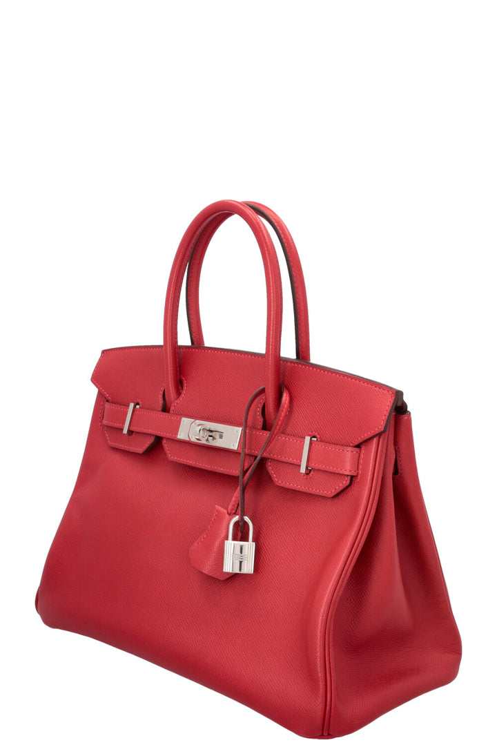 HERMÈS Birkin 30 Retourne Epsom Rouge Casaque