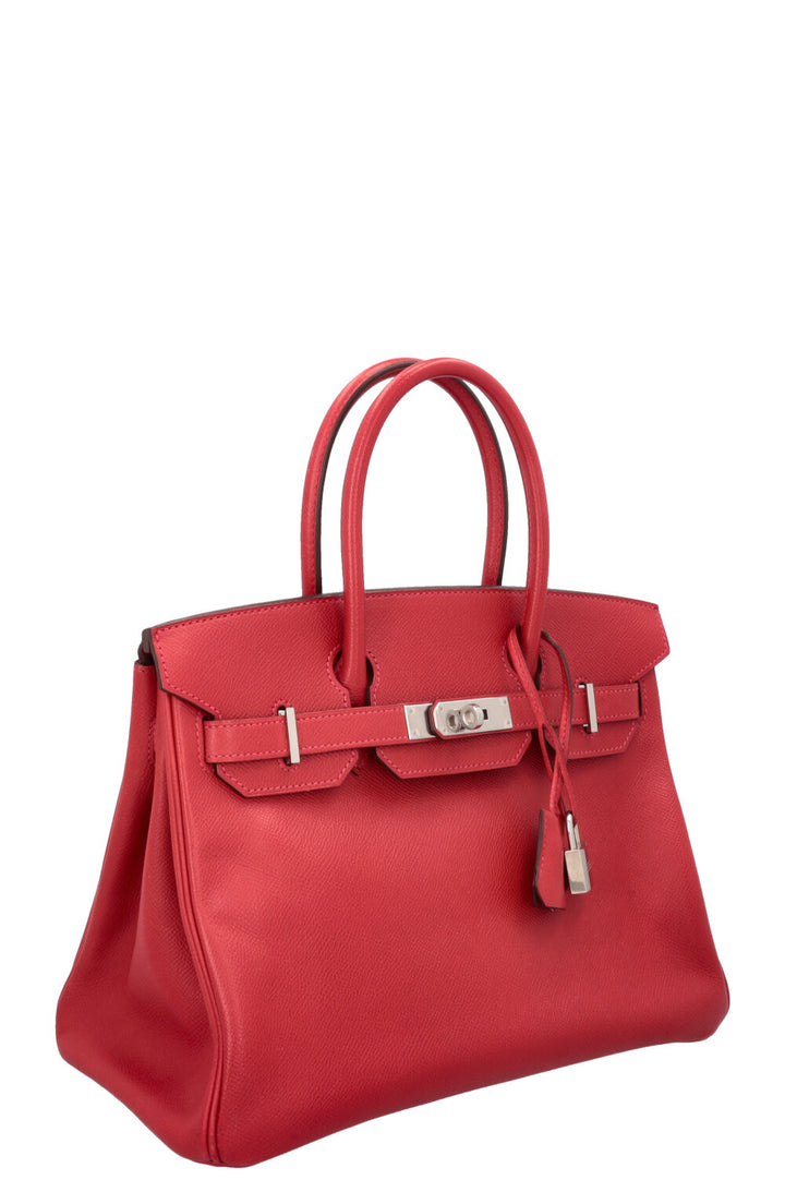 HERMÈS Birkin 30 Retourne Epsom Rouge Casaque