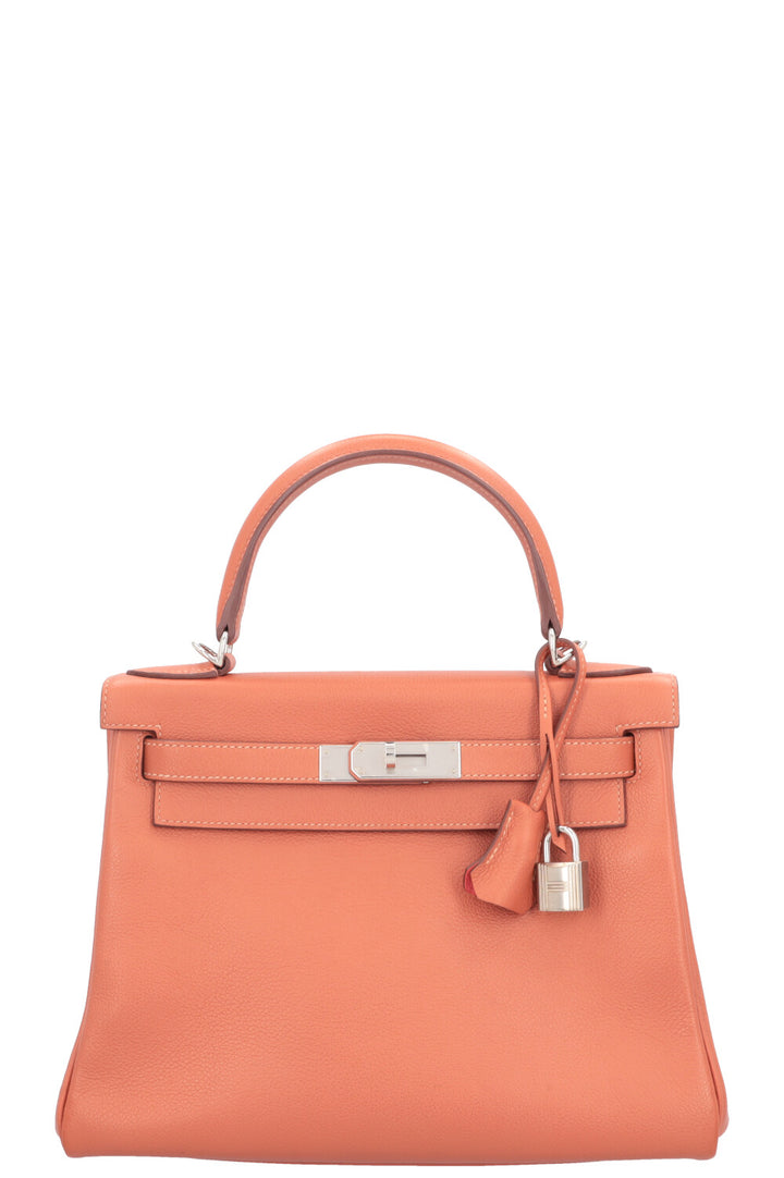 HERMÈS Kelly 28 Retourne Evercolor Verso Blush Rose Jaipur