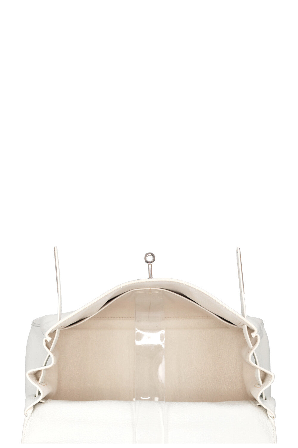 HERMÈS Kelly 28 Clemence Blanc