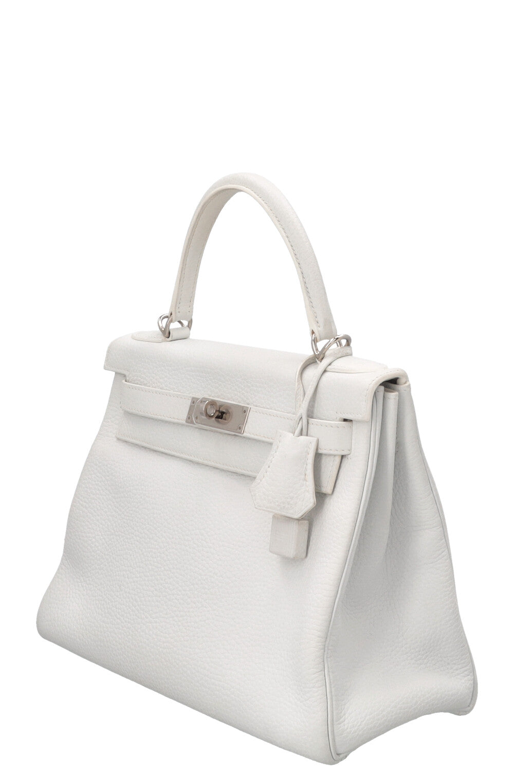 HERMÈS Kelly 28 Clemence Blanc