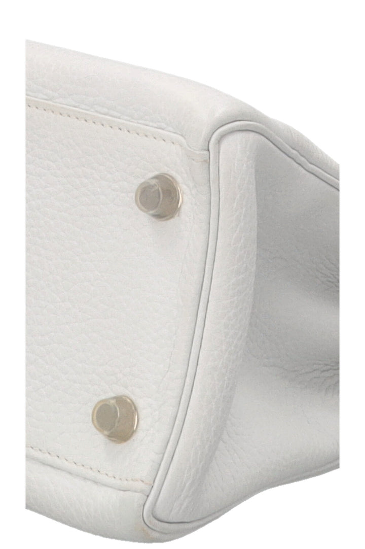 HERMÈS Kelly 28 Clemence Blanc