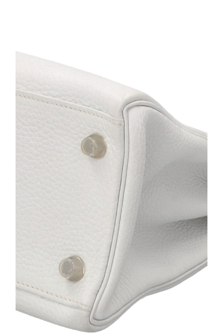 HERMÈS Kelly 28 Clemence Blanc