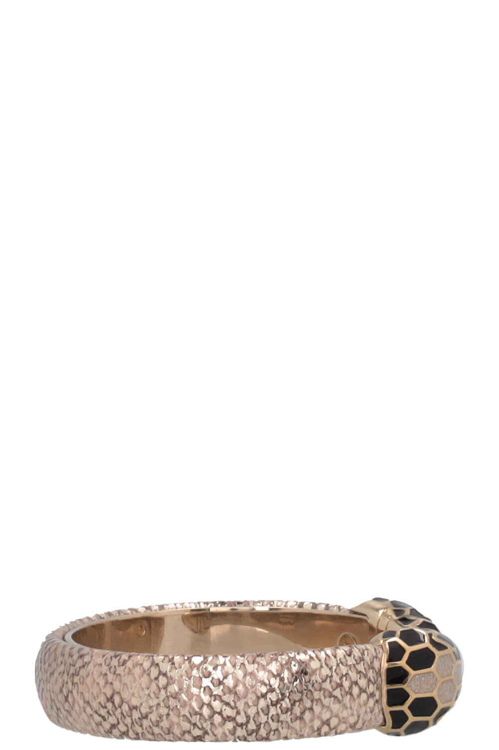 BVLGARI Serpenti Forever Cuff Leather Gold