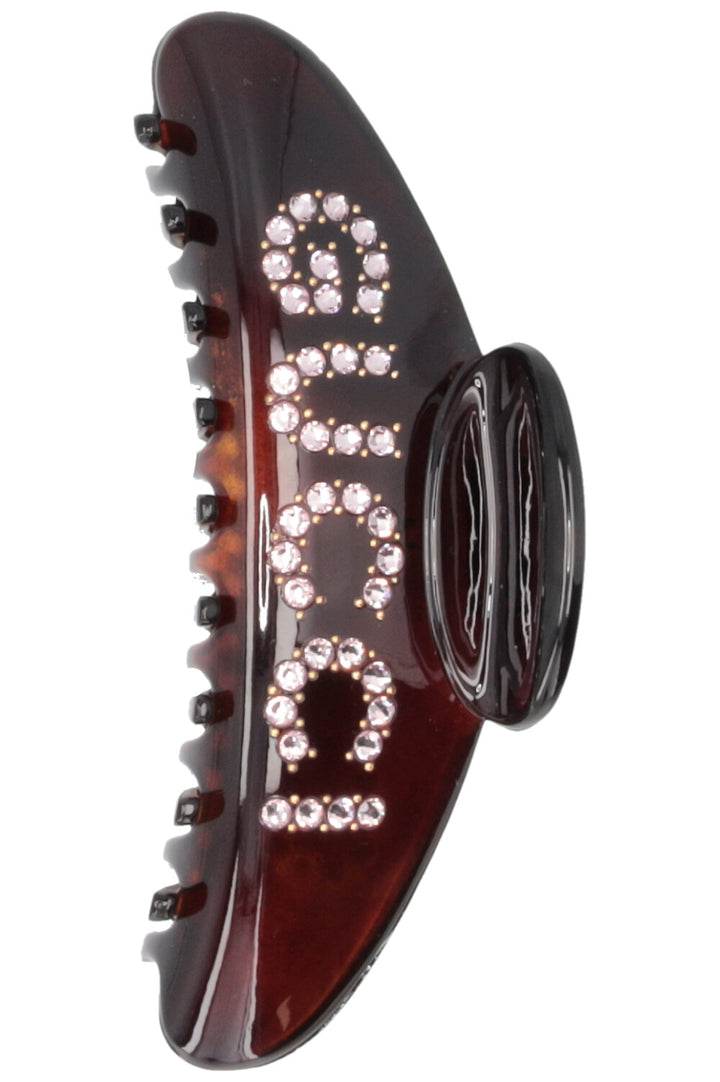 Pince à cheveux ornée du logo GUCCI marron