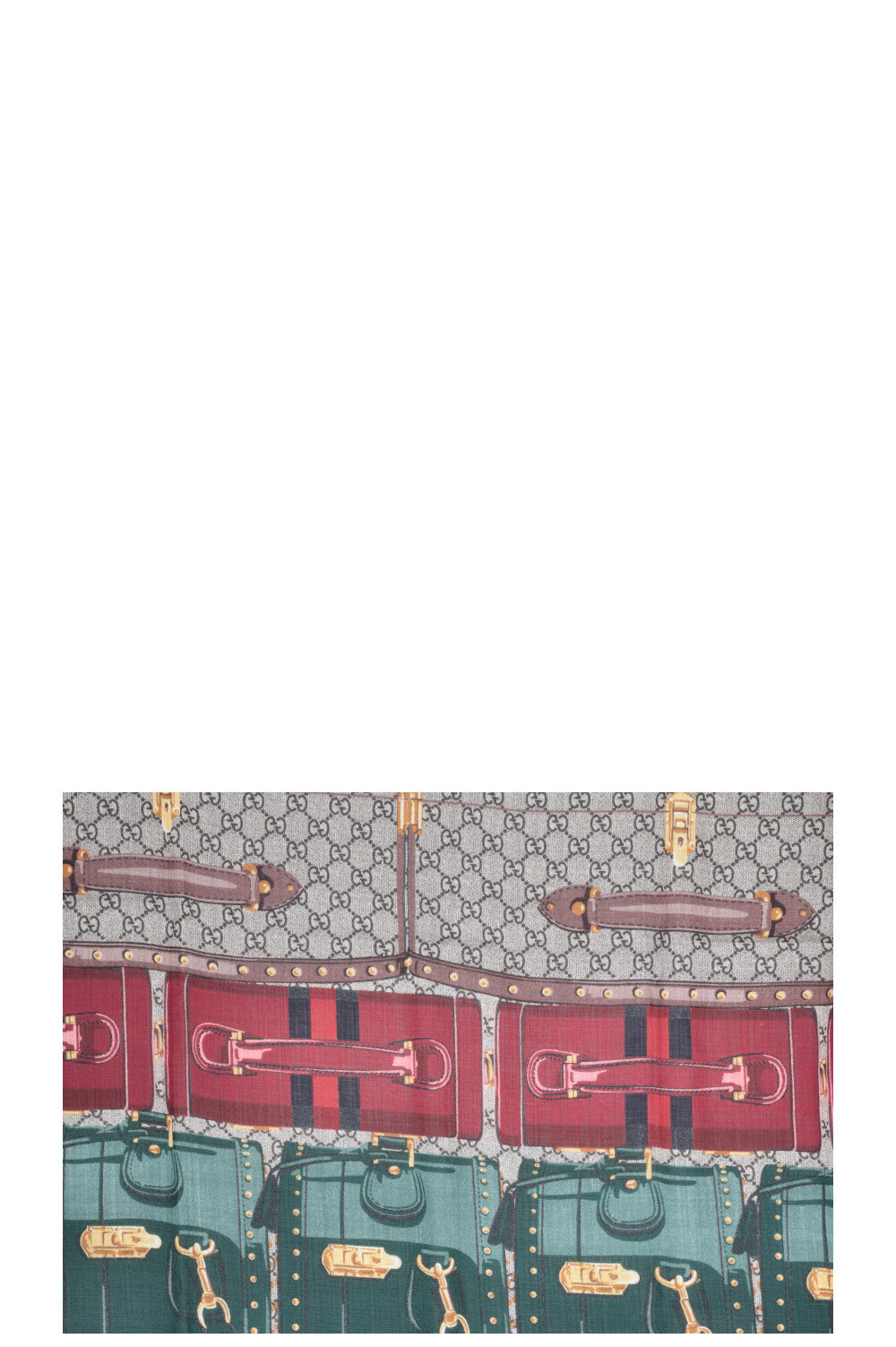 Foulard GUCCI Bagage Laine Marron Vert