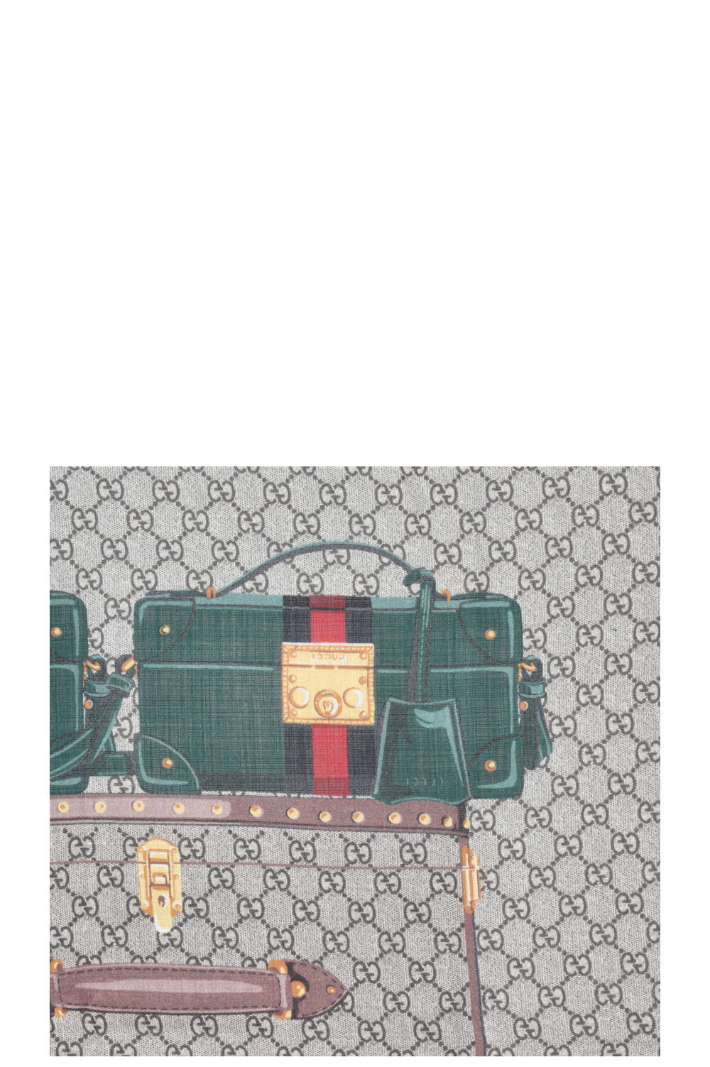 Foulard GUCCI Bagage Laine Marron Vert