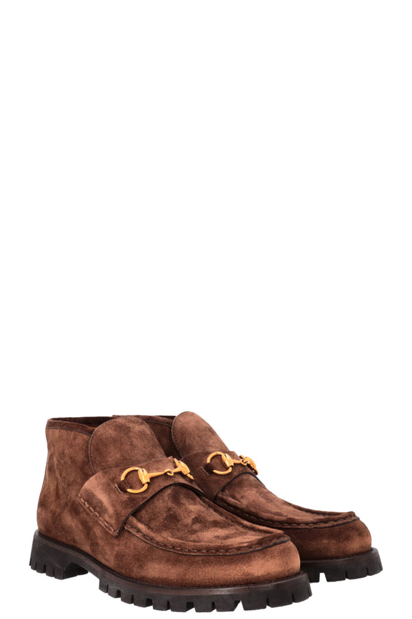 GUCCI Sylke Boots Suede Brown