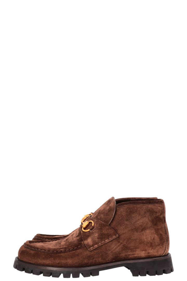 GUCCI Sylke Boots Suede Brown