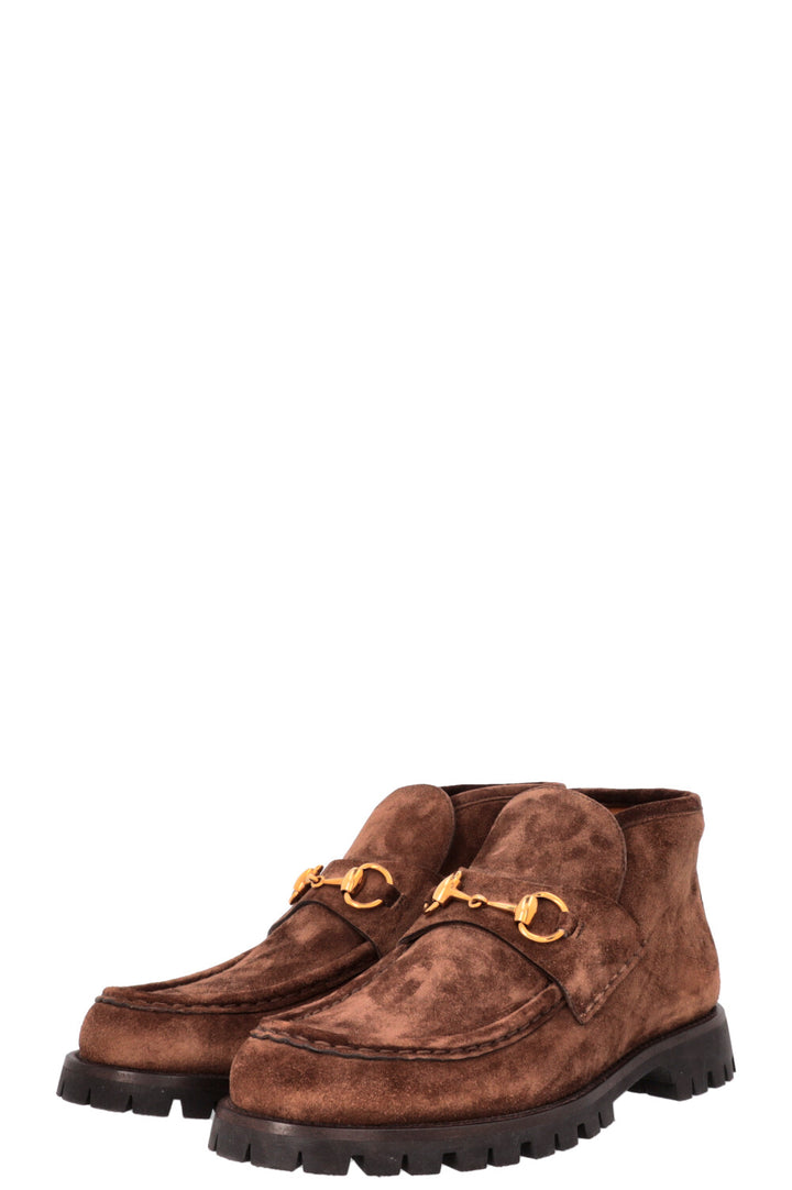 GUCCI Sylke Boots Suede Brown