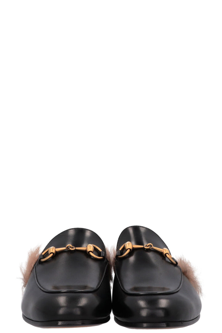 Mules Princetown noires de GUCCI