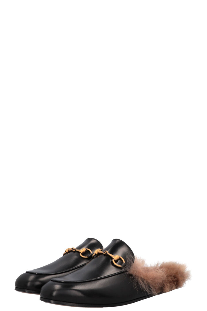Mules Princetown noires de GUCCI