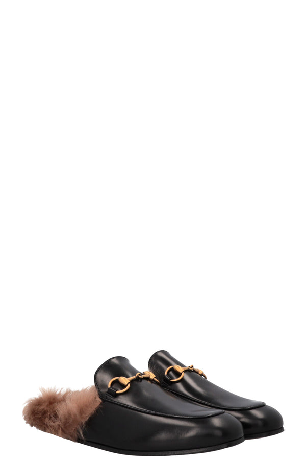Mules Princetown noires de GUCCI