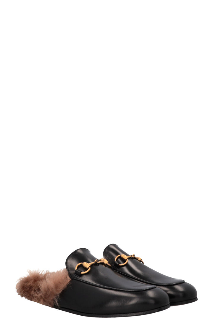 Mules Princetown noires de GUCCI