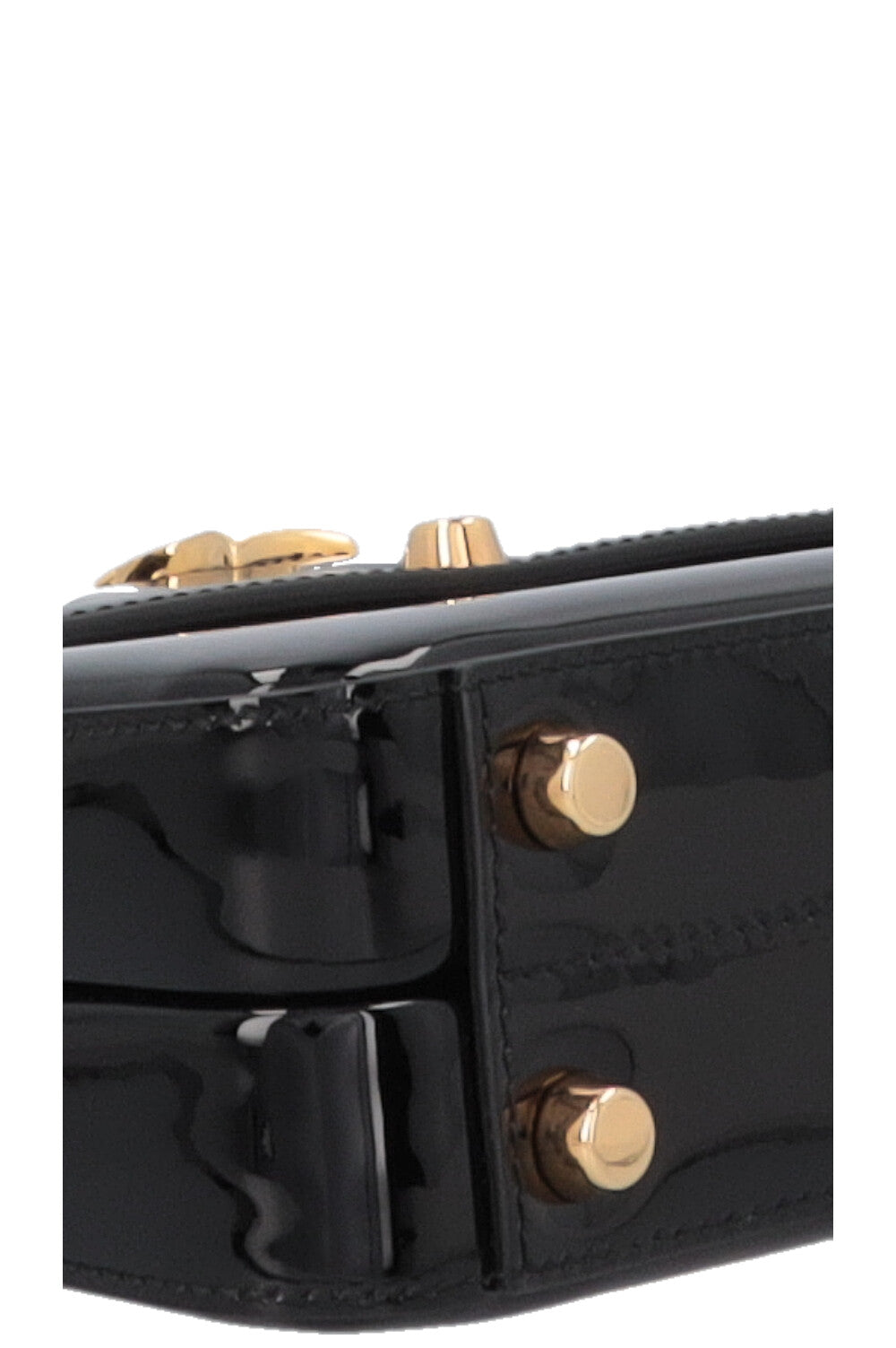 Sac à main GUCCI Sylvie 1969 Mini à poignée supérieure, noir verni