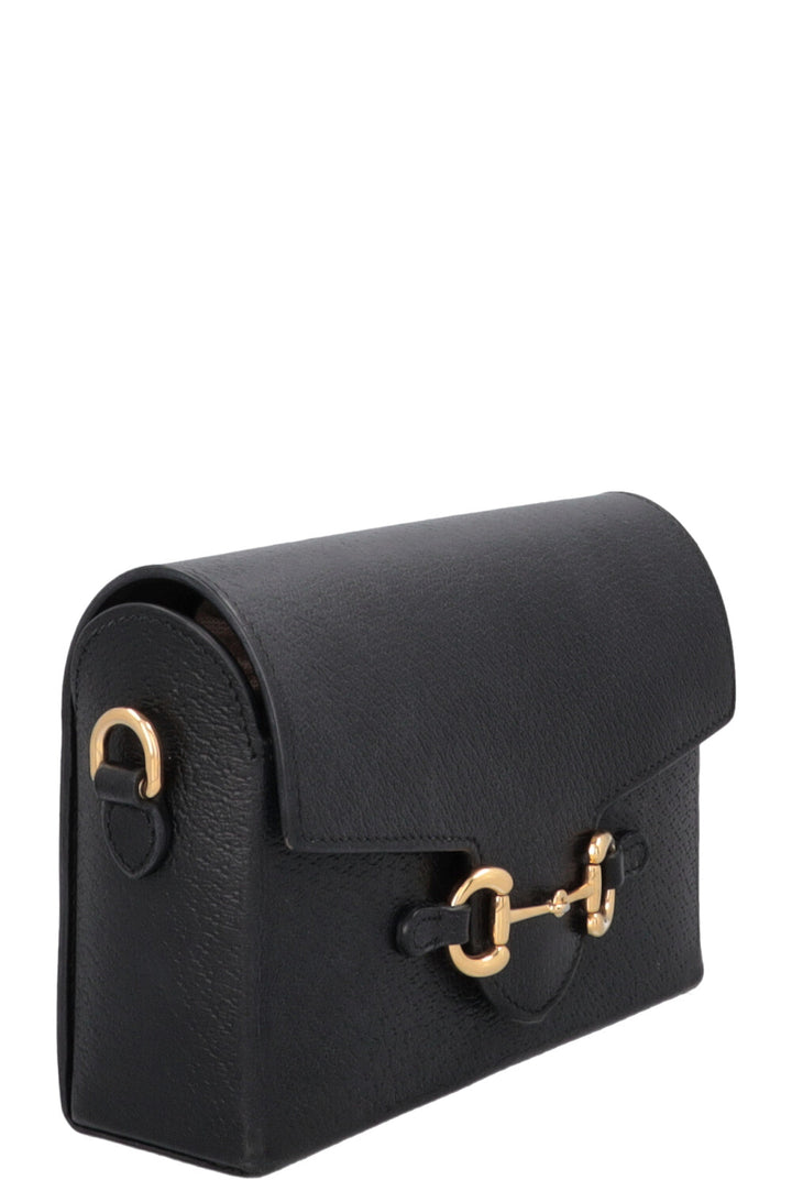 GUCCI Horsebit 1955 Mini Crossbody Bag Black