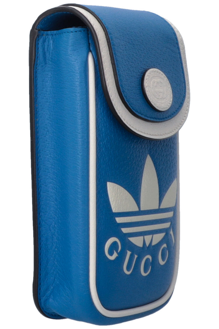 Sac bandoulière GUCCI X ADIDAS avec G entrelacés bleu blanc