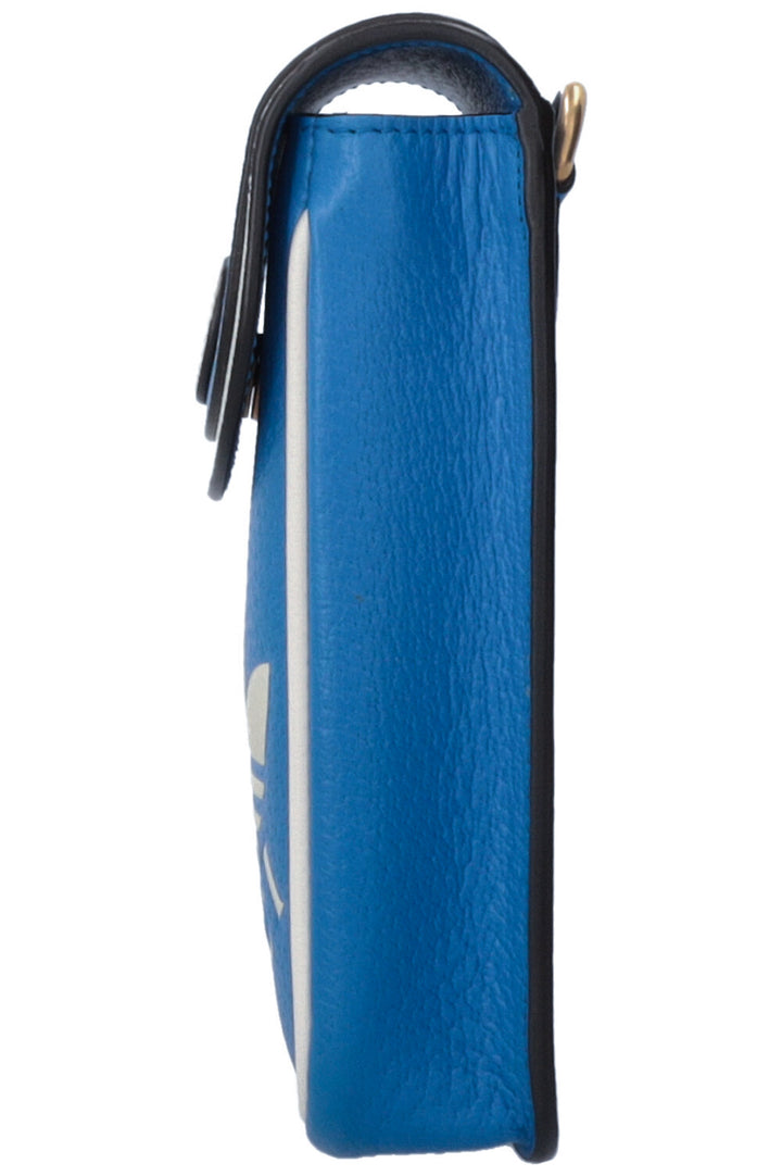 Sac bandoulière GUCCI X ADIDAS avec G entrelacés bleu blanc