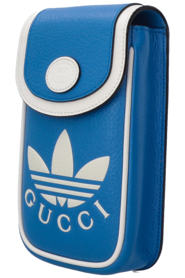Sac bandoulière GUCCI X ADIDAS avec G entrelacés bleu blanc