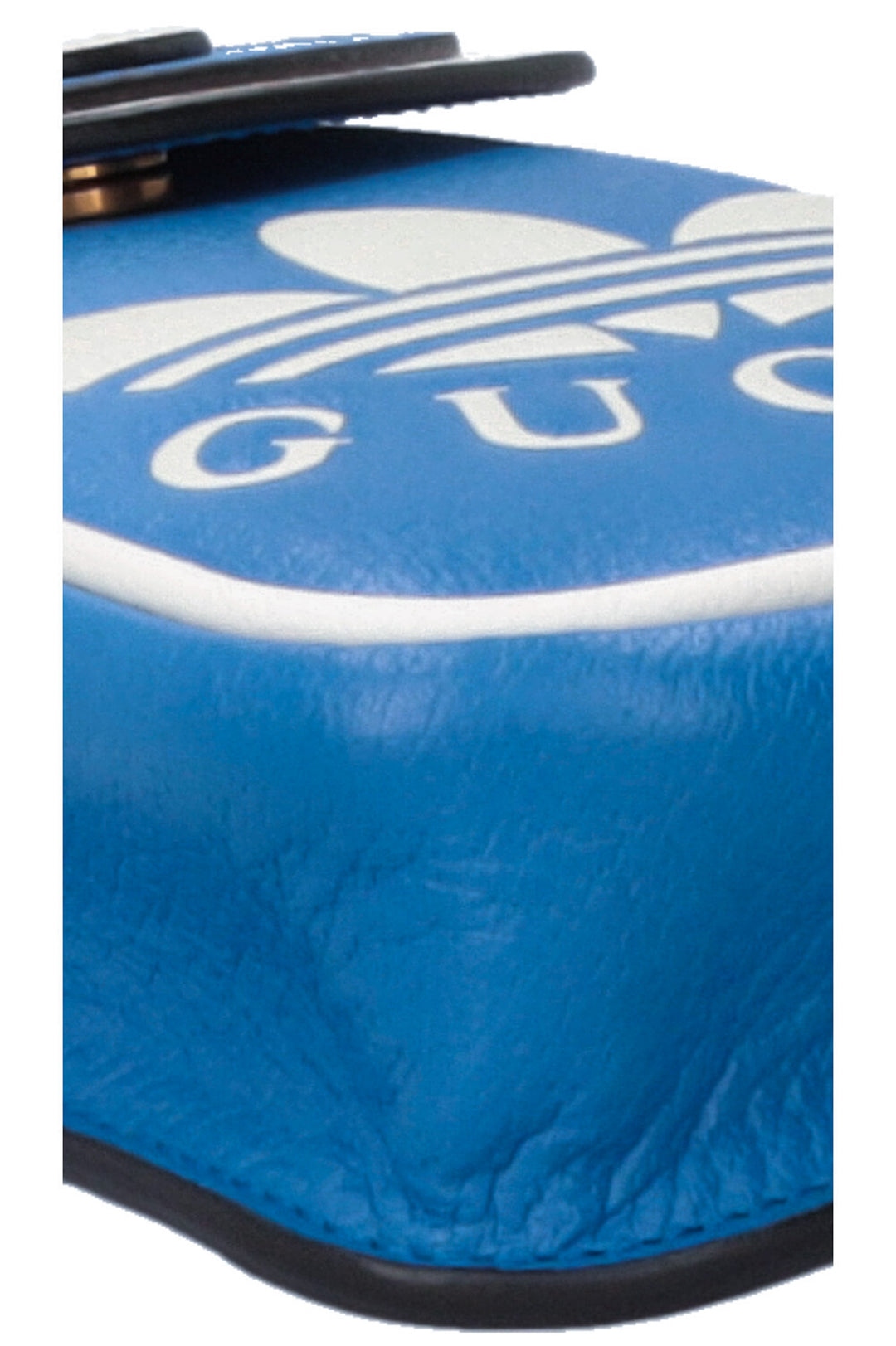 Sac bandoulière GUCCI X ADIDAS avec G entrelacés bleu blanc
