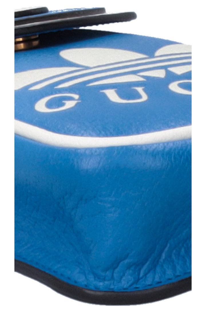 Sac bandoulière GUCCI X ADIDAS avec G entrelacés bleu blanc
